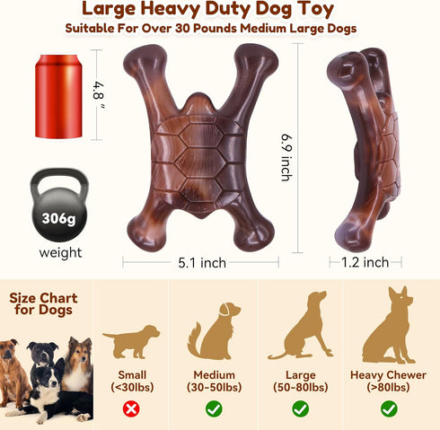 Dog Chew Toys for Aggressive Chewers, Heavy Duty Dog Toy, Real Bacon Flavored, Dog Toys for Aggressive Chewers, Dog Toys for Medium Large Dogs, To...