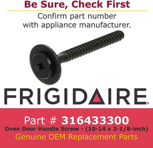 Frigidaire 316433300 Handle Screw, 1 Count (Pack of 1)