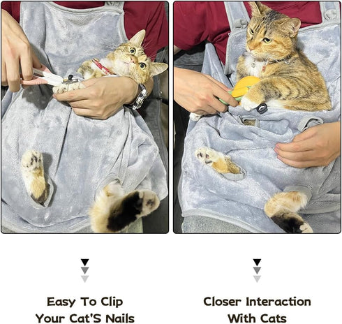 La La Pet® Adjustable Cat Apron Carrier with Holes Pet Carrier Sleeping Bag Pet Carrier Sling Cat Carrier Bag Cat Carrier Pouch for Small Sized An...