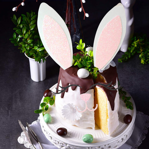 Easter Bunny Cake Topper with Eyelashes Easter Party Cake Decoration Supplies for Birthday Party, Wedding, Baby Shower, Spring Eater Party Decorat...