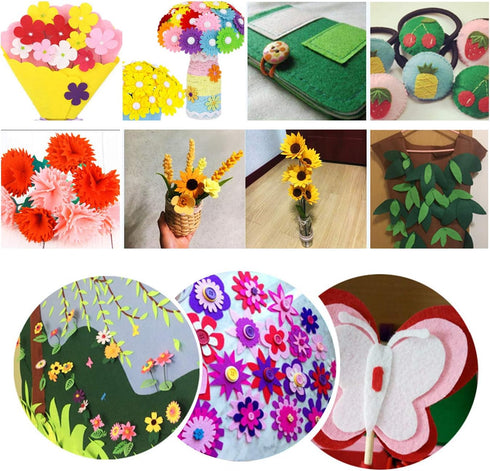 40 PCS Felt Fabric Sheets, 12" x 8" Craft Felt Fabric Sheets, Assorted Felt Stiff Fabric Square, Non-Woven Felt Sheets for Kids, DIY Sewing Crafts...
