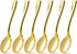 Posh Setting Plastic Mini Gold Spoons, 4 inch Gold Dessert Spoon Disposable, Small Plastic Spoons for Dessert, Tiny Little Appetizer Spoon Golden ...