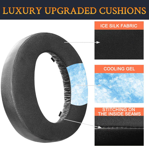 SOULWIT Replacement Earpads for Sony New Gold Wireless Playstation PS4 (2018 Version) Headset, Ear Pads Cushions with High-Density Foam (CUHYA-008...