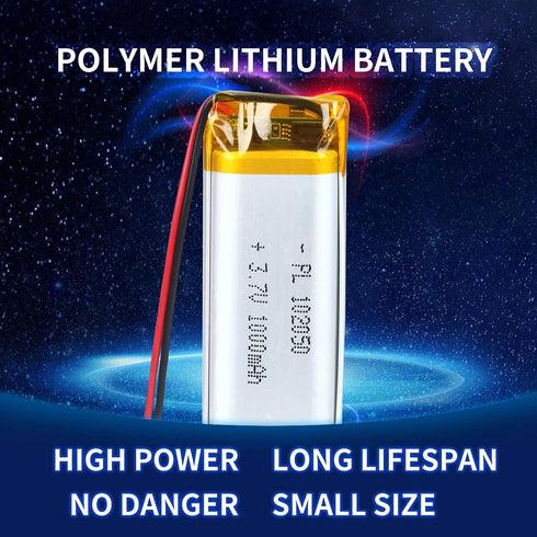 3.7V 1000mAh Battery 102050 Lithium Polymer Ion Rechargeable Li-ion Li-Po Battery with PH 2.0mm Connector...