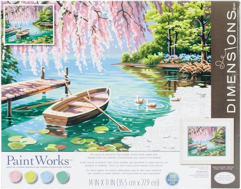 Dimensions 91491 Works Paint by Number Kit 14"X11"-Willow Spring Beauty...