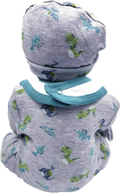 Reborn Baby Dolls Boy Clothes 22 inch Dinosaur Outfit Accessories 5 pcs Sets Fit 20-22" Newborn Dolls Clothing...