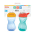 Nuby No-Spill Clik-it Soft Spout 10oz Cup Leak-Proof & Easy-Grip Design with Carabiner Attachment for On-The-Go Hydration, 2 pack, 6+M, Neutral Co...