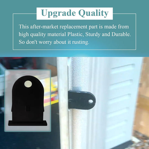 Outdoor Resin Shed Hasp Latch, Bolt Latch, Replacement for The Rubbermaid Outdoor Resin Shed Hasp Latch, Black Solid Core Plastic 1 Pcs...