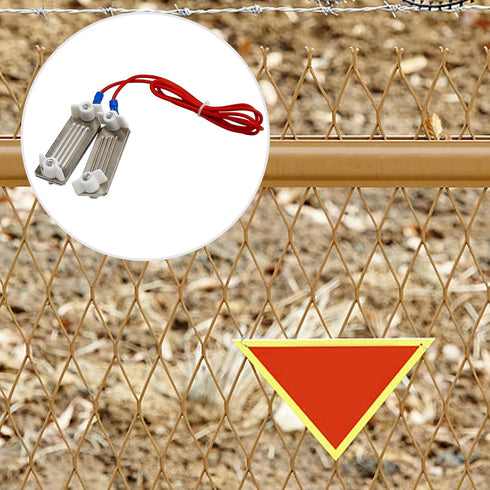 2 Pack Electric Fence Tape Connector, Polytape to Polytape Connector, Polytape to Energizer Connector, with 90 cm Wire (to Polytape)...