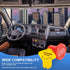 Parking and Air Brake Knobs 298818 298817, 298818N Yellow Semi Truck Parking Brake Knobs and 298817N Red Tractor Trailer Air Brake Knob, Replaceme...