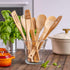 Wooden Spoons for Cooking 7-Pack – Bamboo Kitchen Utensils Set for Nonstick Cookware - Wooden Cooking Utensils Set, Wood Spatula Spoon Tongs...