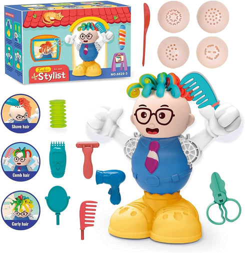 Cuts Stylist Hair Salon Tools Playset,Play Dough Sets for Kids Ages 4-8 Pretend Play Toys Sets for Kids Ages 2-4 Gift for Girls and Boys...