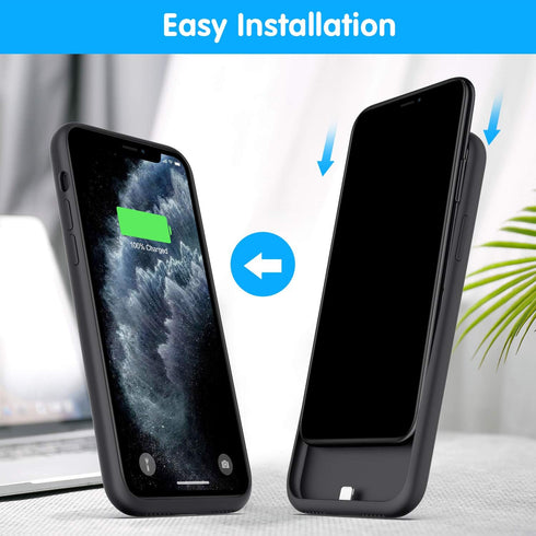7800mAh Battery Case for iPhone 11 Pro Max - Extended Portable Charging Pack, 6.5-inch Waterproof, Black...