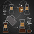 Pour Over Coffeemaker Set Classic Series with Filter 10 Cup Slim Shape...