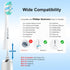 10 Pack Replacement Toothbrush Heads Compatible with Philips Sonicare 4100 6100 Toothbrush, C1 C2 Replacement Brush Heads for Sonicare Click-on El...