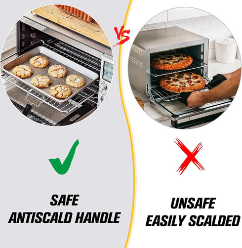 Dimber Tray Extractor for Air Fryer - Grills Extractor for Kitchen Oven - Each Holds Up to 10 lbs - Oven Rack Puller - Air Fryer Accessories - Tra...