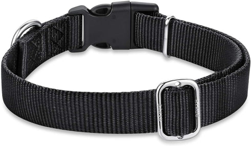 Hyhug Pets Classic Regular Solid Color Collection Pup Dog Collar (Small, Black)...