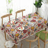 Aothpher Modern Boho Floral Jacquard Washable Tablecloths with Lace for Dining Table, 54x70 Inches...
