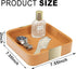 SANZIE Luxury Leather Desktop Storage Small Catchall Organizer Decorative Tray for Entryway Table to Hold Jewelry Watch Cosmetics Keys Phone Walle...
