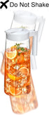 Amazing Abby - Slim - Tritan Pitcher (64 oz), Unbreakable Plastic Water Pitcher with Lid, BPA-Free, Heat-Resistant, Dishwasher-Safe, Great for Bot...