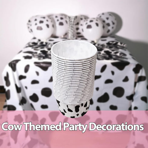 100 Pcs Cow Print Cupcake Liners Case Cow Baking Cups Cow Print Cupcake Wrappers Holders Ice Cream Cups Waterproof and Greaseproof for High Temper...