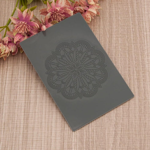 Arbuya Polymer Clay Texture Sheets for Boho Style Earring Jewerly Making, Flowers Geometric Clay Texture Stamps Mat for Polymer Clay Projects Poly...
