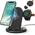 3 in 1 Charger for Fitbit Sense2/Sense/Fitbit Versa 3/Versa 4,Wireless Charging Station Compatible with iPhone 14/14 Pro Max/12/13, for Samsung Ga...