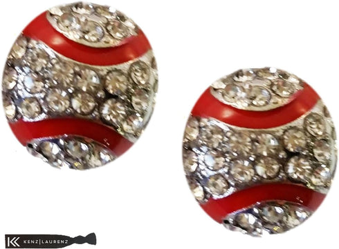 Kenz Laurenz Baseball Earrings Stud Posts...