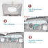 HAMUR Baby Bag Organizer, Portable Stroller Mini Diaper Bag Pouches Travel Gear, Foldable Newborn Baby Essentials Carriage Bag for Boys & Girls (A...