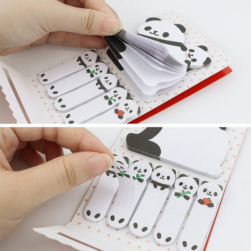 6 Packs Cute Panda Sticky Notes, LEEFONE Cartoon Animal Sticky Notes, Lovely Page Flags Index Tabs Memo Sticker for Home School Office Supplies...