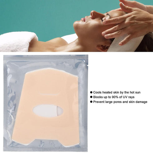Yinhing Outdoor Gel Mask,4pcs Cooling Patch with Earloops Disposable Sun Protection Face Hydrogel Mask Skincare Half Cover Mask for Outdoor Use...