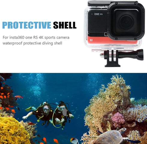 Waterproof Housing Case Compatible with Insta360 ONE RS 4K Edition Underwater Diving Shell 60M Accessories...
