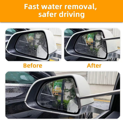 Car Rearview Mirror Wiper with Telescopic Long Rod, Portable Auto Squeegee Cleaner for Car Raindrops(Black)...