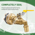rain Barrel Spigot kit Within 1/2 inch Nozzle Brass Water Faucet & Bulkhead Tank Fitting fits 1-1/4 inch Hole, for Garden Hose rainwater Bucket 55...