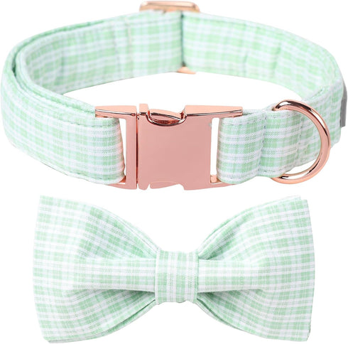 Lionet Paws Dog Collar, Green Stripe Pattern Pet Collar Durable Cute Dog Collars Male or Female Pet Gift Adjustable Dog Collar for Large Dogs...