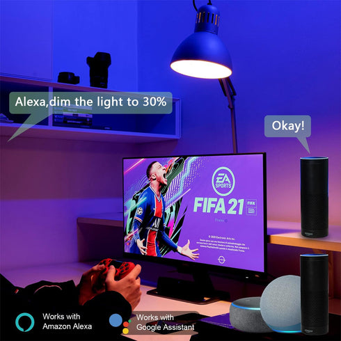 dalattin Tuya Smart Led Bulb,RGBWW WiFi Light Bulbs,Color Changing Light Bulb,Smart Light Bulbs That Work with Alexa &Google Assistant,A19 E26 RGB...