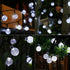 20 LED Crystal Globe Solar String Light Extra-Bright Outdoor Lights with 8 Lighting Modes Waterproof Solar Powered Patio Hanging Light for Garden ...