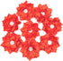 10PC Orange 2.76Inch Chiffon Rhinestone Flat-Back Ruffled Fabric Flower for DIY Handmade Making Headbands Hairpin Flower Crafts Party Wedding Deco...