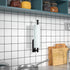 Paper Towel Holder, Self Adhesive or Screw Mounting, Black Wall Mount SUS304 Stainless Steel Paper Towel Holder Under Cabinet for Kitchen, Counter...