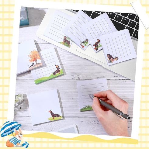 12 Pack Dog Cat Notepad Small to Do List Sticky Notes Funny Cute Note Pads Dog Sticky Notes Puppy Cat Theme Self Stick Note Pads Memo Pads for Off...