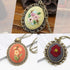 MWOOT 3 Pack Pendant Embroidery Starter Kit for Beginners, Retro Necklace Series Cross Stitch Tools for Necklace & Earrings & Hand Sewing Jewelry ...