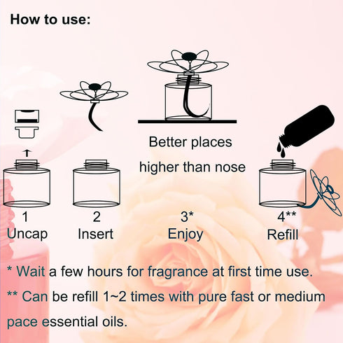 Essential Oil and Diffuser Gift Set, Mellow Nectar (1.7 fl.oz|50ml), 60-Days Natural Air Freshener Non-Toxic Home Scent Upgrades Fragrance Reed Di...