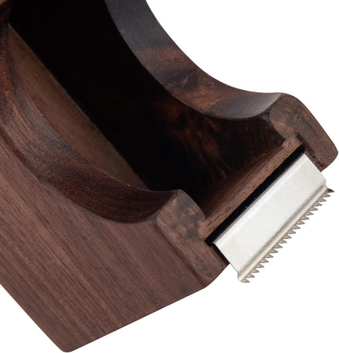 IMEEA Tape Dispenser Natural Walnut Wood Desktop Tape Dispenser Tape Cutter for Gift Wrapping Office Home School and Crafts...