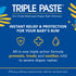Triple Paste Diaper Rash Cream for Baby - 3 oz Tube - Zinc Oxide Ointment Treats, Soothes and Prevents Diaper Rash - Pediatrician-Recommended Hypo...