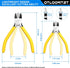 6-In and 5-In 2 PCS Ultra Sharp Compact Wire Cutters with Long Flat Nose Pliers Ideal for Cutting Crafts, Flowers, Plastics, Appliances and Any Cl...