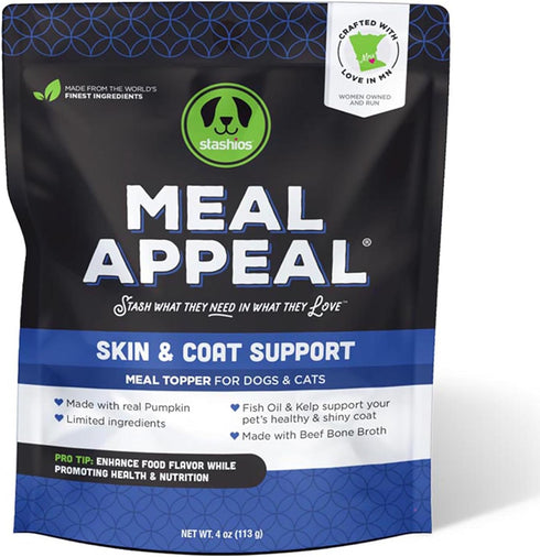 Meal Appeal: Skin & Coat Support Food Topper - Beef 4 Oz, Dogs & Cats, Slow Baked Powder, Enhance Food Flavor, Support Nutrition & Health...