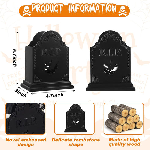Gueevin Tombstone Gothic Makeup Brush Holder, Black, Unisex...