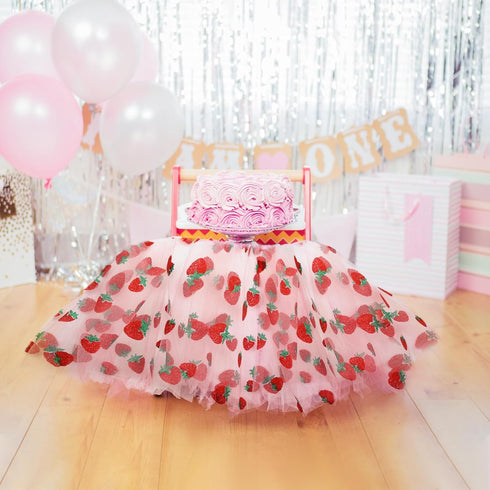 Shiny Strawberry Tulle Rolls 6 inch x 20 Yards Sparkling Spool Ribbon Decorative Tulle Fabric Rolls Netting Ribbon for Tutu Skirts Dress DIY Craft...