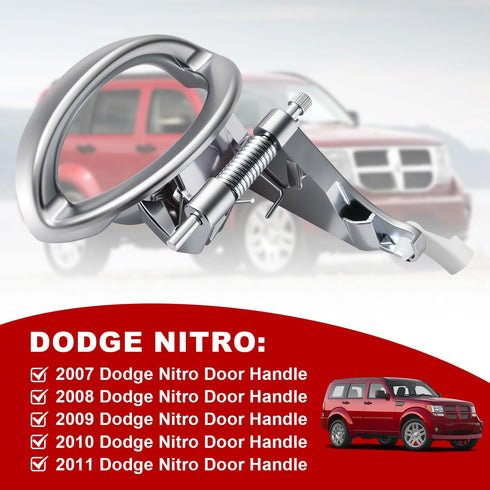 FAERSI 81632 Interior Door Handle Front/Rear Left Driver Side Replacements for Dodge Nitro 2007 2008 2009 2010 2011 Door Handle, Chrome.Replaces O...