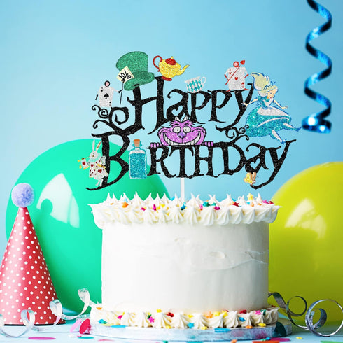 Alice cake Toppers kit magic Tea Party Baby Shower child Birthday Party Decoration Supplies...
